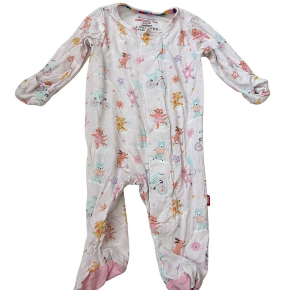 Magnetic Me Baby Girl Bamboo Footie Size Newborn
